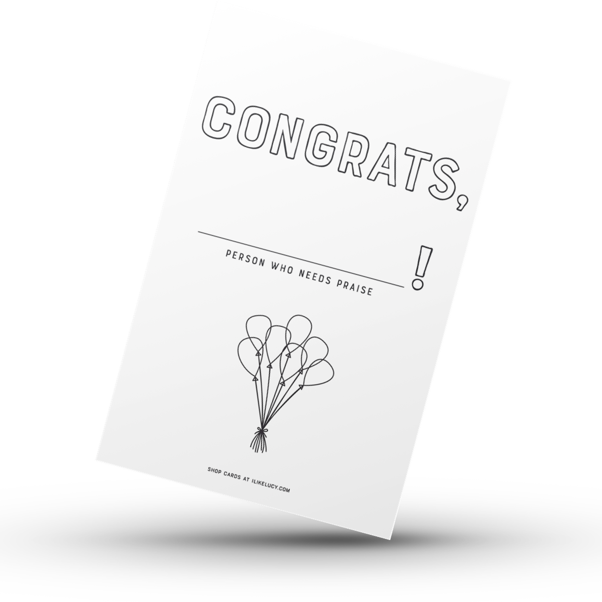 Congrats 'Kinda Blank' Greeting Card