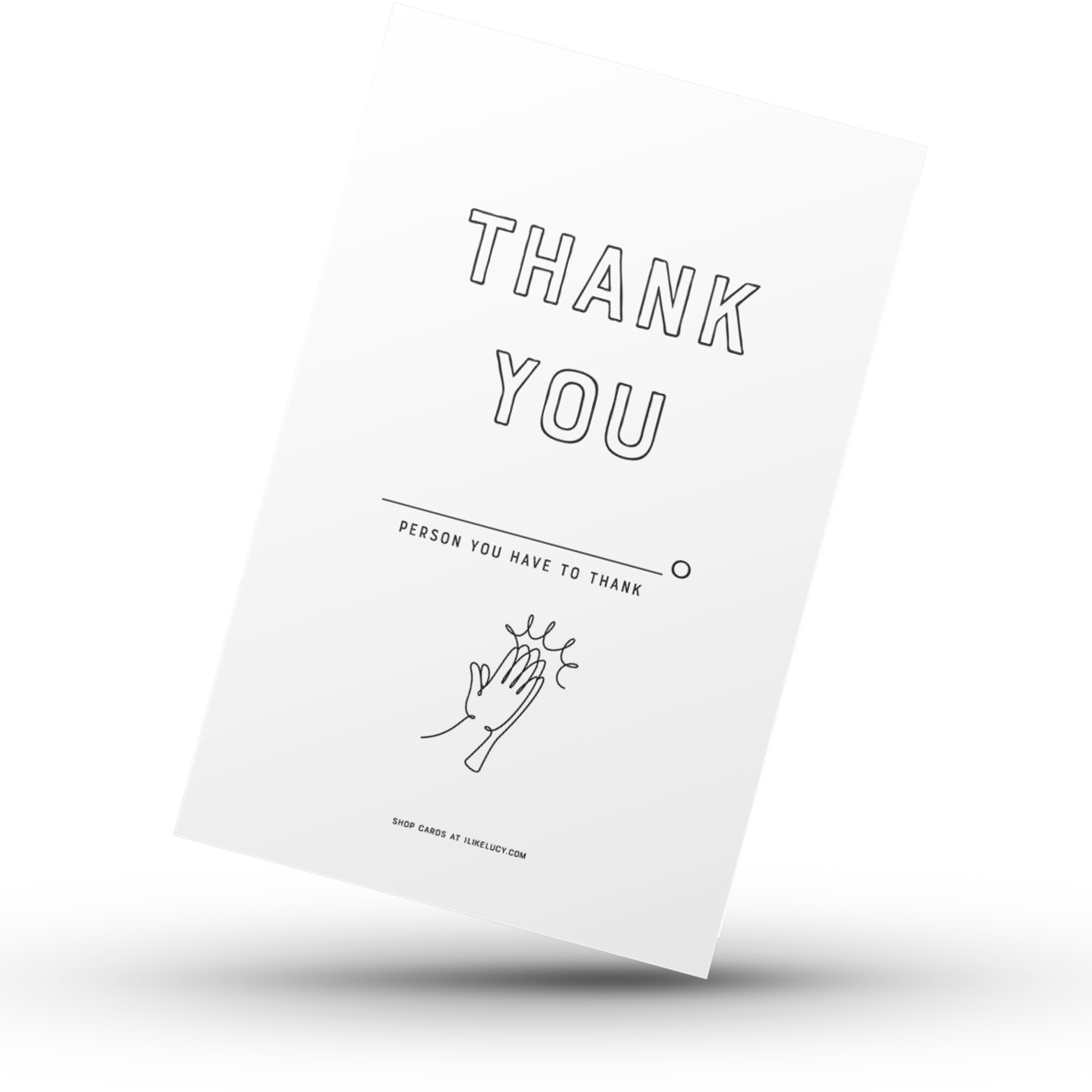 Thank You 'Kinda Blank' Greeting Card