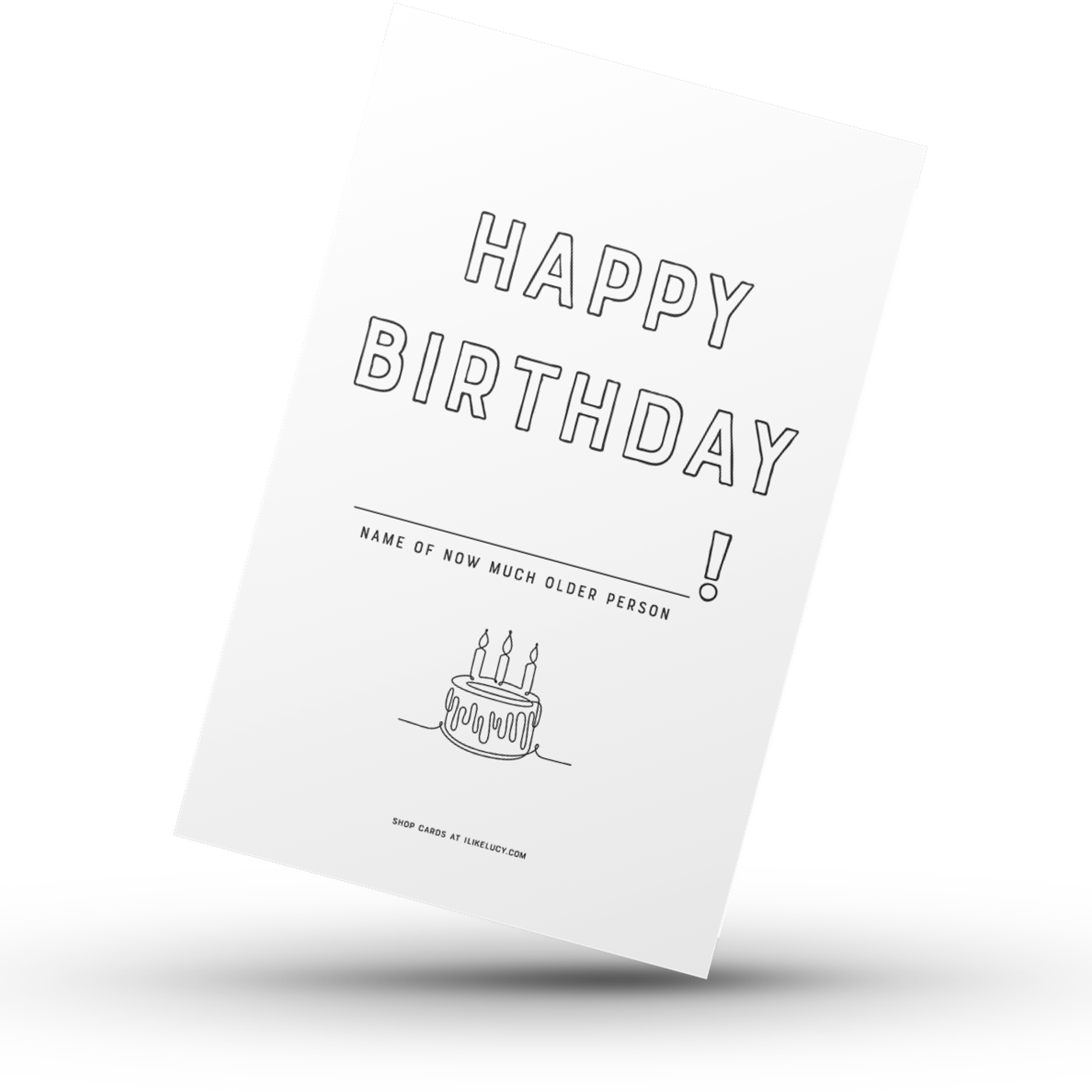 Happy Birthday 'Kinda Blank' Greeting Card