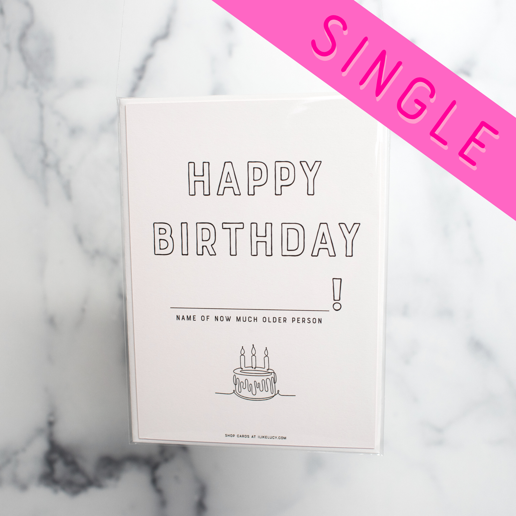 Happy Birthday 'Kinda Blank' Greeting Card