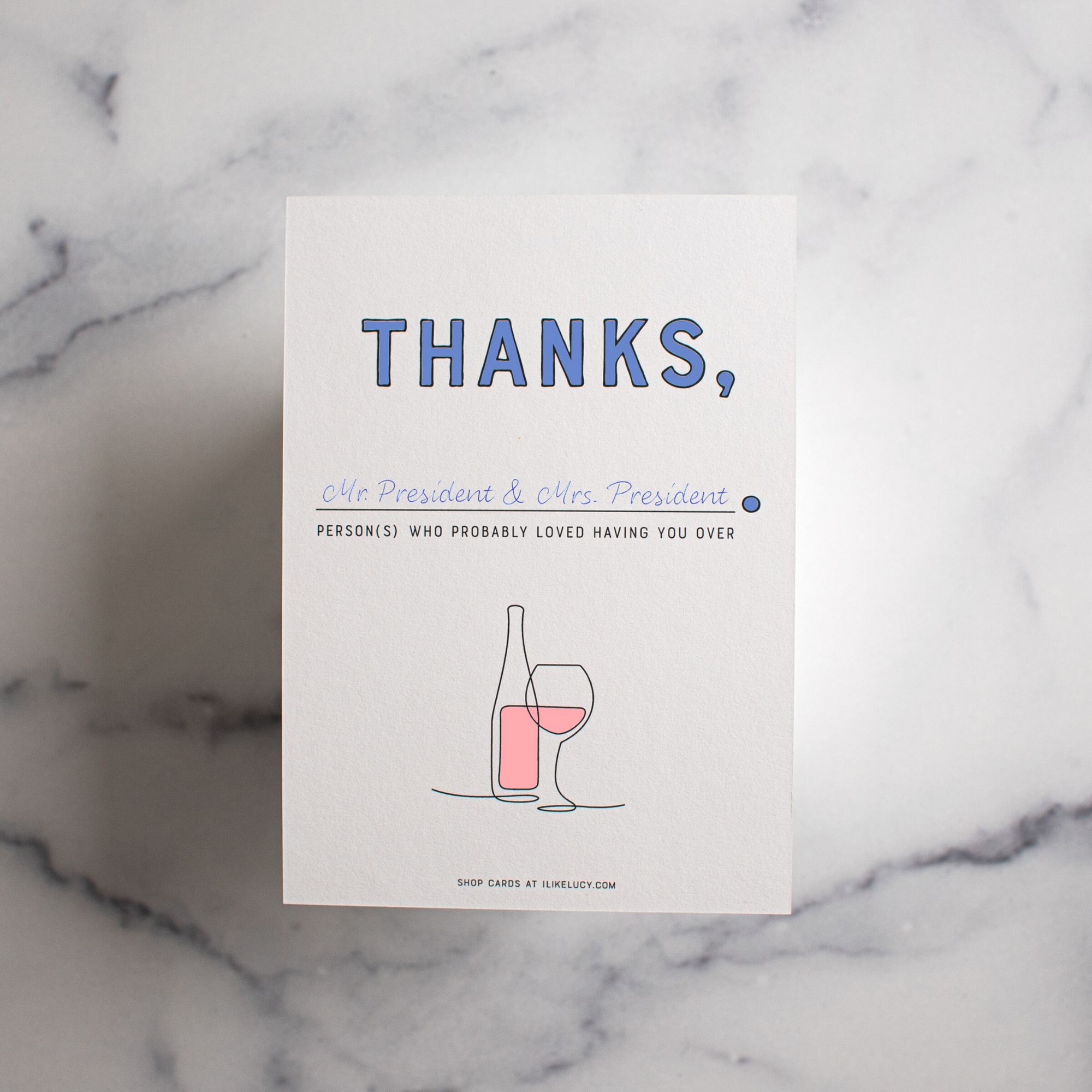 Thanks (For Having Us Over) 'Kinda Blank' Greeting Card